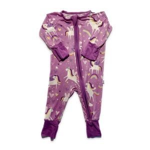 Little Sleepies Zippy Pajamas (Sienna’s Unicorns), Size Newborn. Good condition.